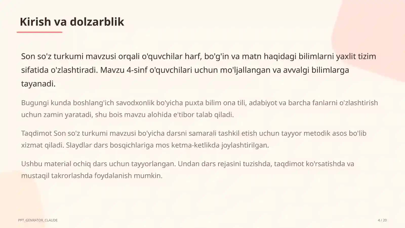 Son so'z turkumi (4-sinf) 4
