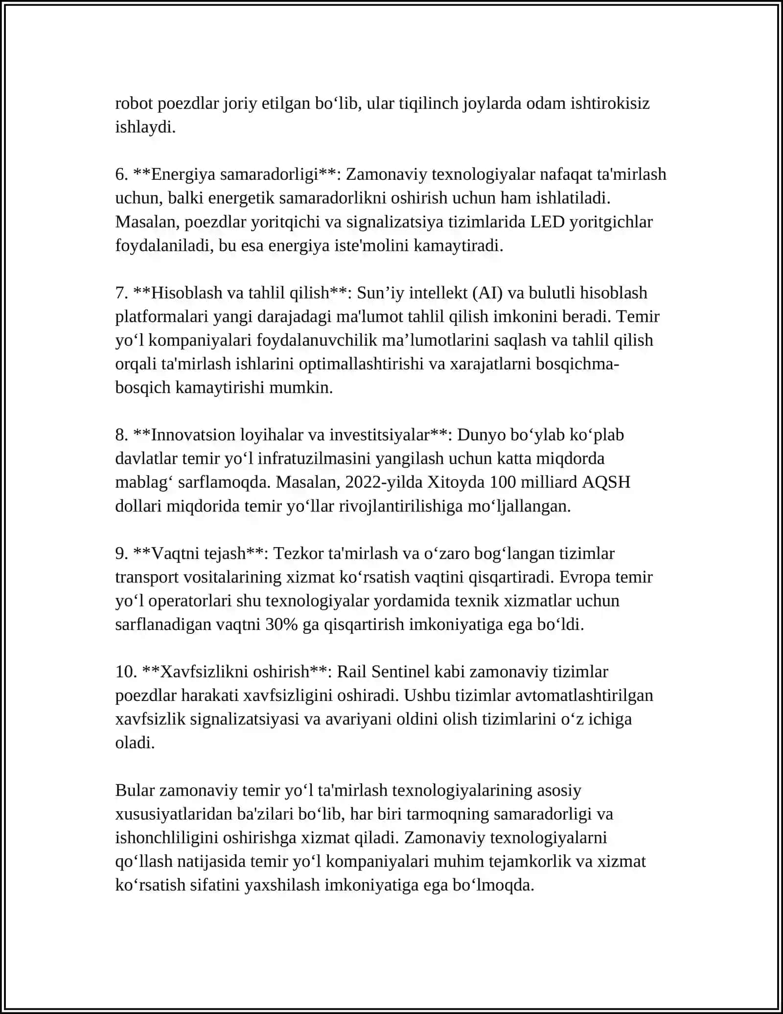 ZAMONAVIY TEMIR YOʻL TAMIRLASH MASHINALARI 4