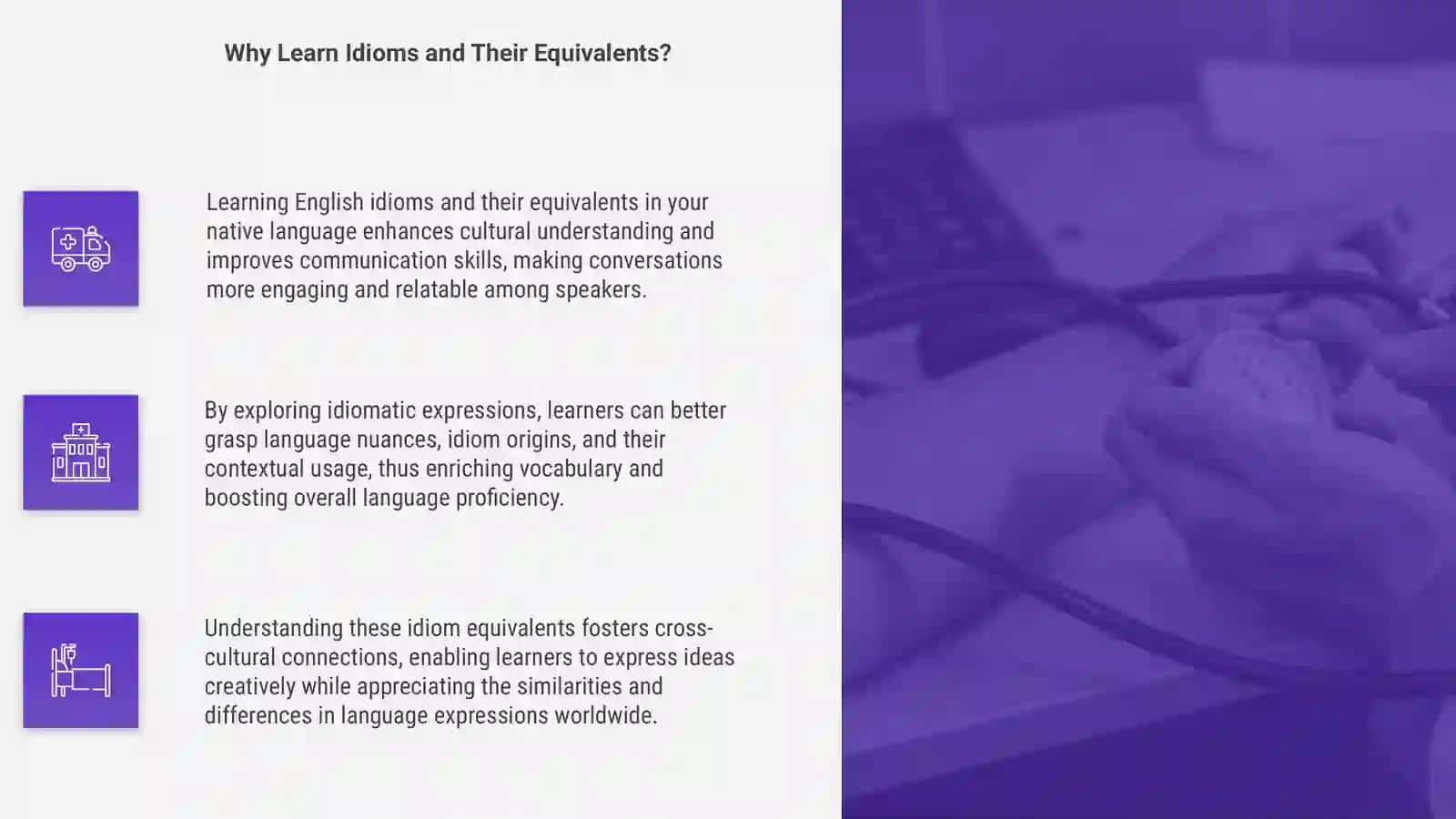 English idioms and their equivalents in [native language] 4