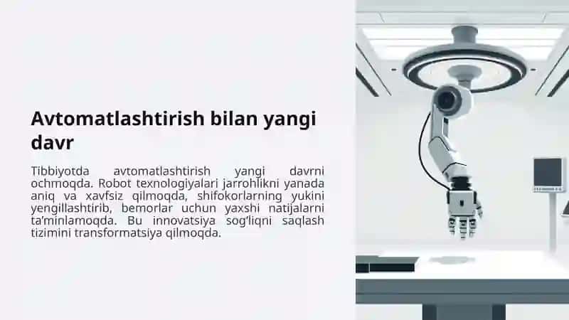 Tibbiyotda Ishchi O‘rinlarni Avtomatlashtirish va Tibbiy Masalalarni Yechishda Axborot Texnologiyalarining O‘rni 4