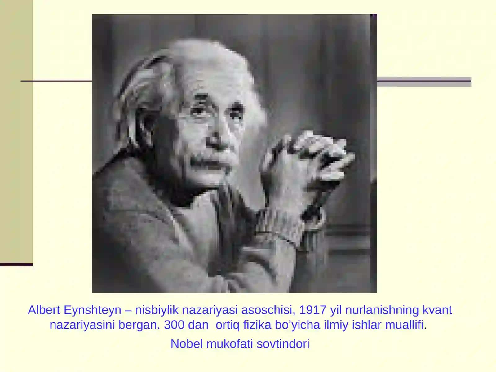 Nurlanishning kvant nazariyasi. Eynshteyn koeffitsiyentlari 4