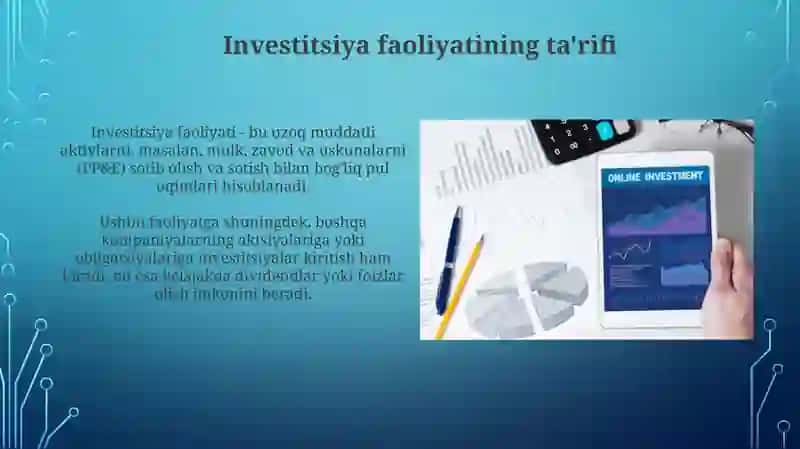 Investitsion faoliyatdagi pul oqimlari tahlili 4