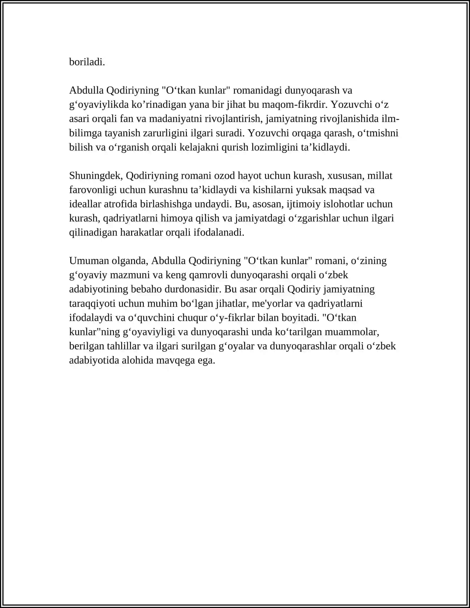 BADIIY ADABIYOTDA DUNYOQARASH VA G' OYAVIYLIK (MUAYYAN ASAR MISOLIDA TAHLIL) 4