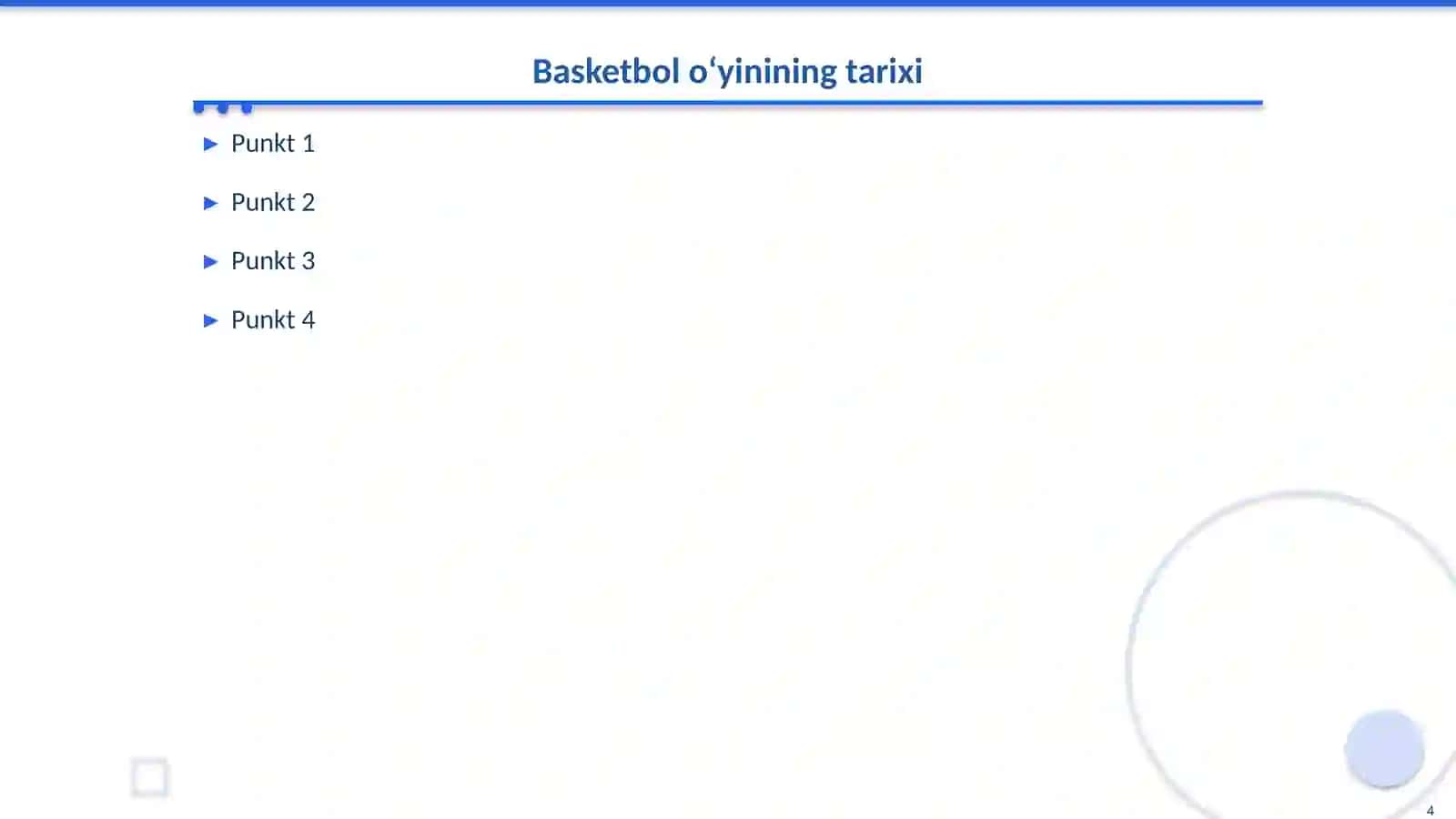 Basketbol o‘yining paydo bo’lishi va rivojlanishi 4