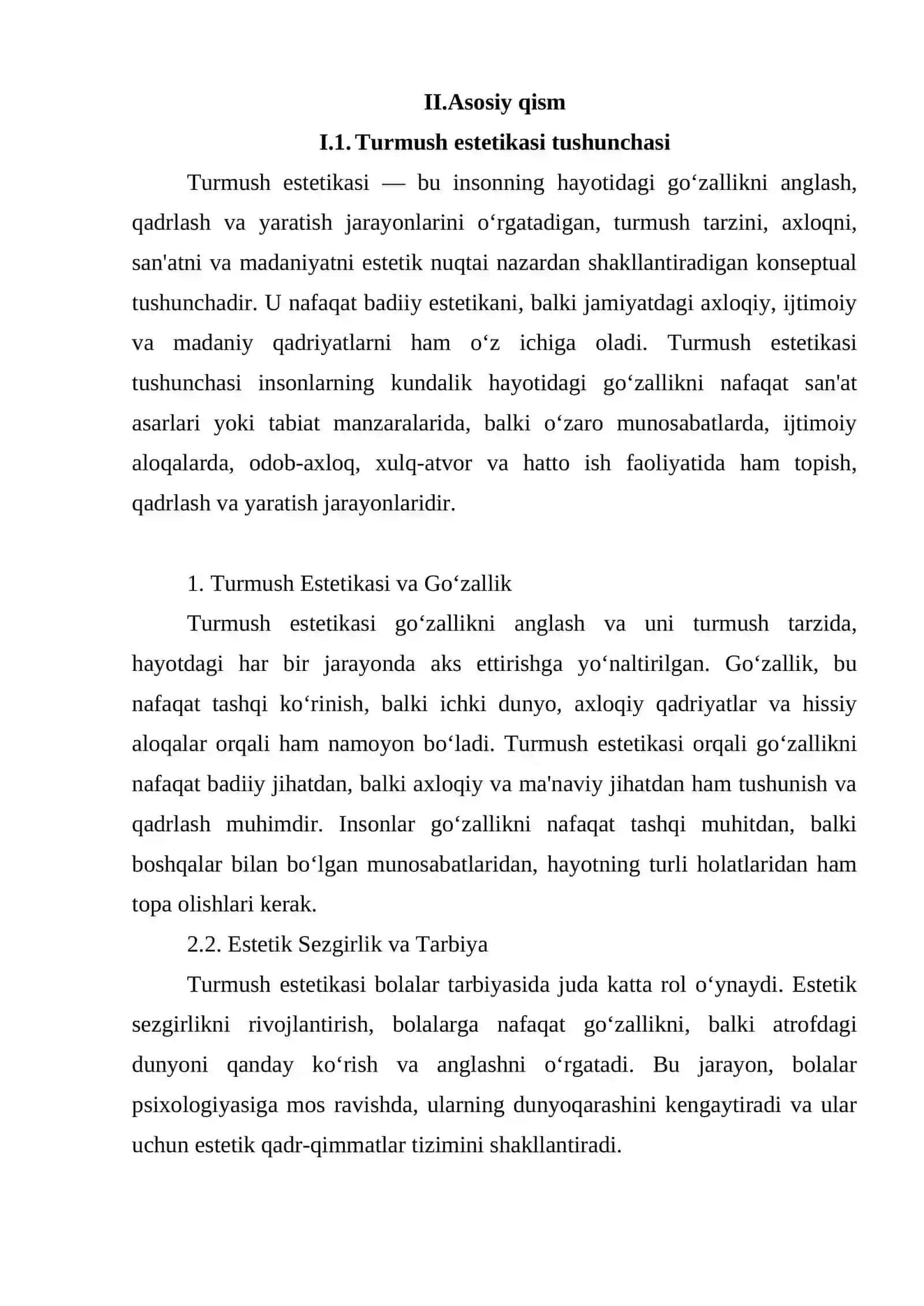 Turmush estetikasi bolalarda yuksak did va madaniyatni tarbiyalash vositasi sifatida 4