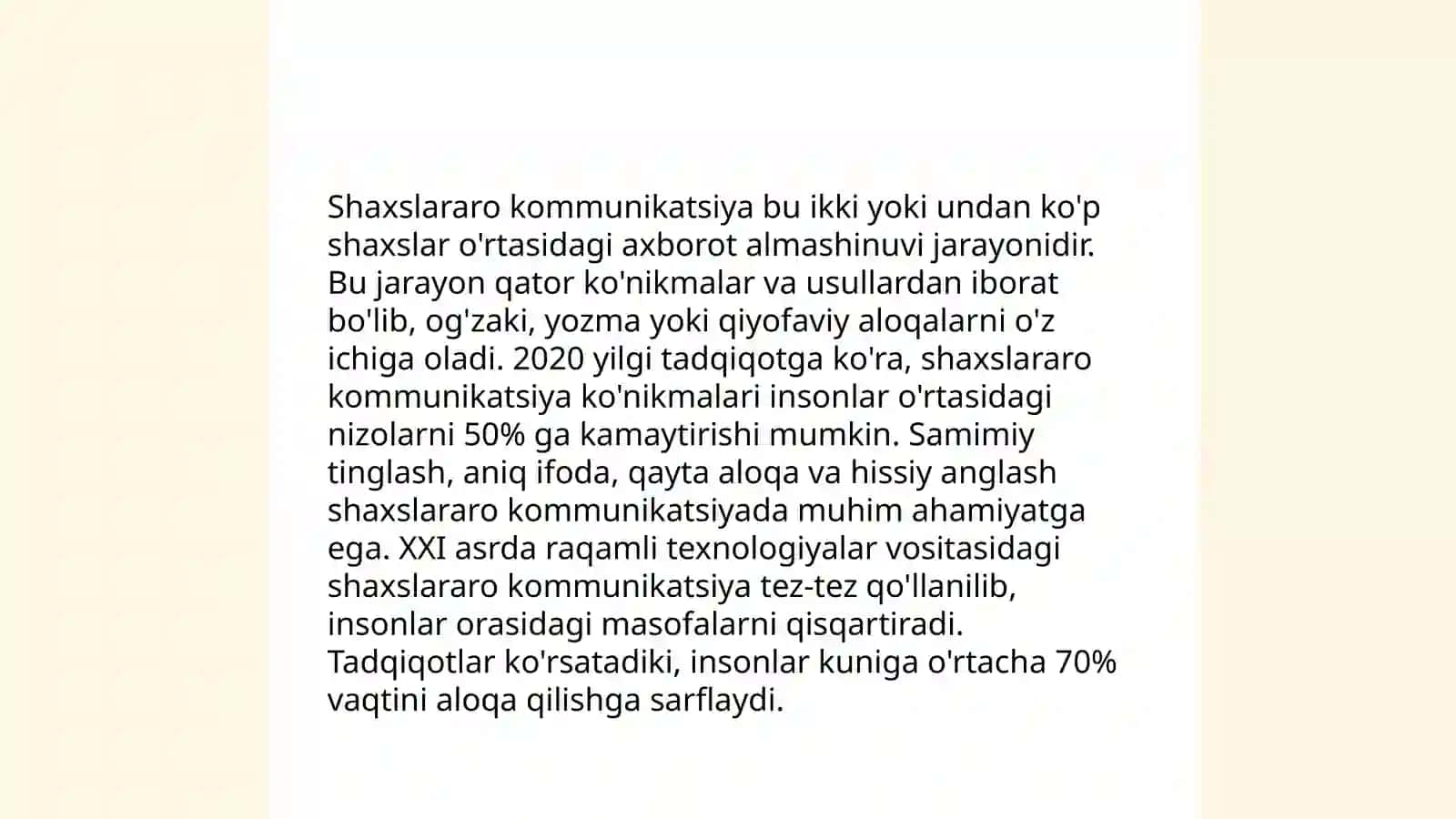 Shaxslararo munosabat 4