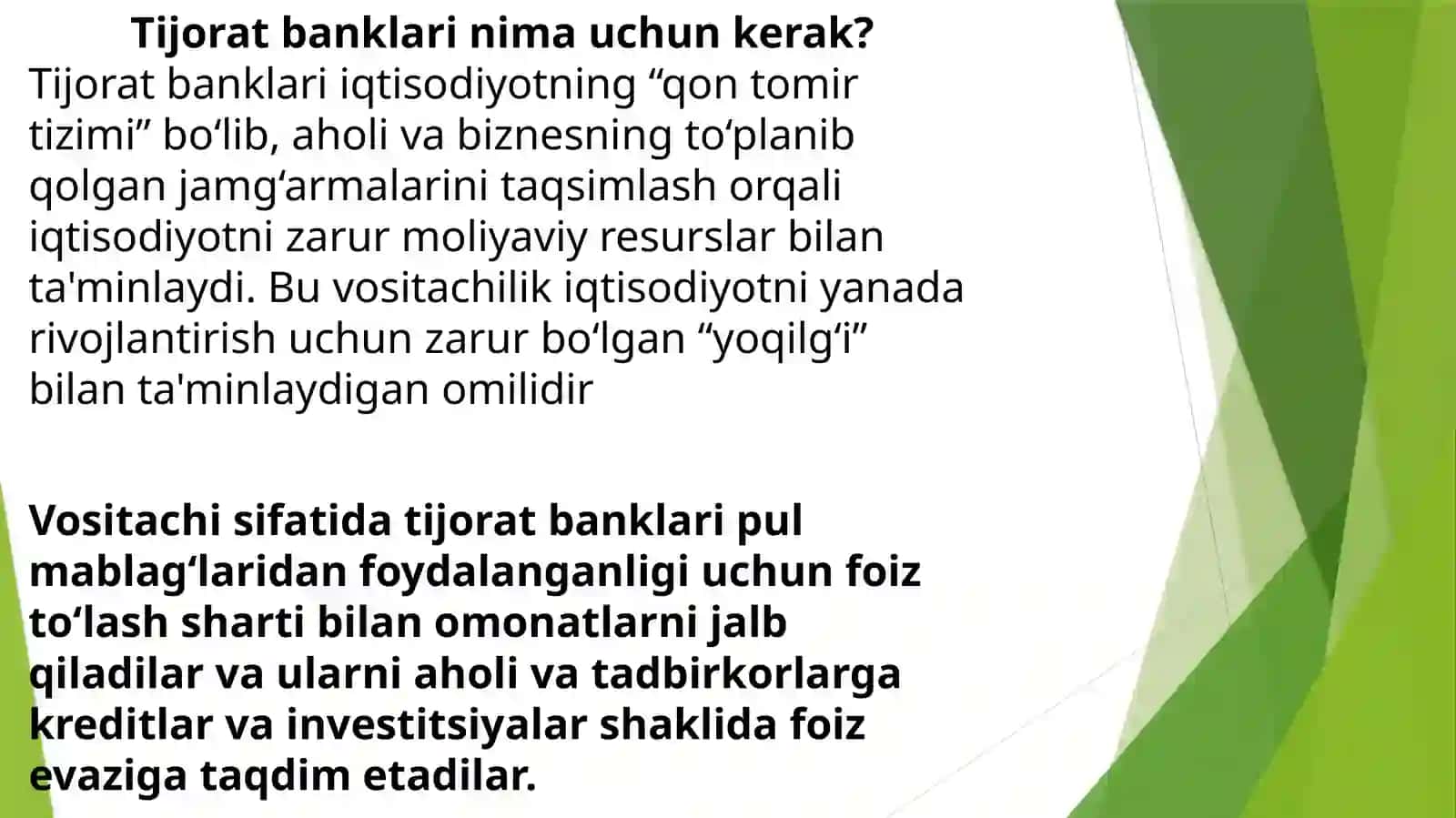 Tijoratbanklarining iqtisodiyotdagio`rni 4