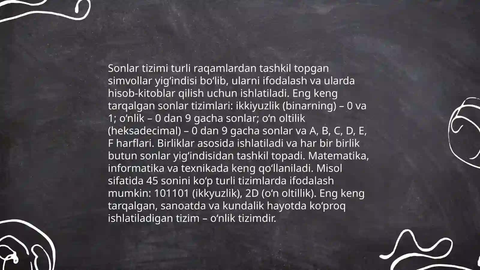 Sonlar turlari 4