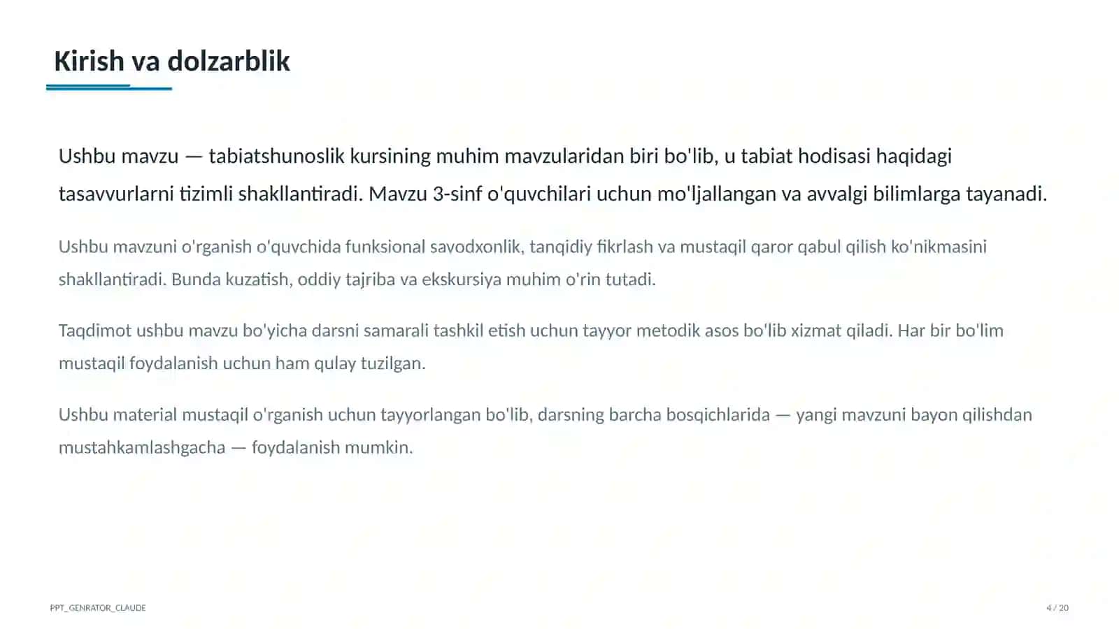 Tabiatshunoslik (1– 4) 4