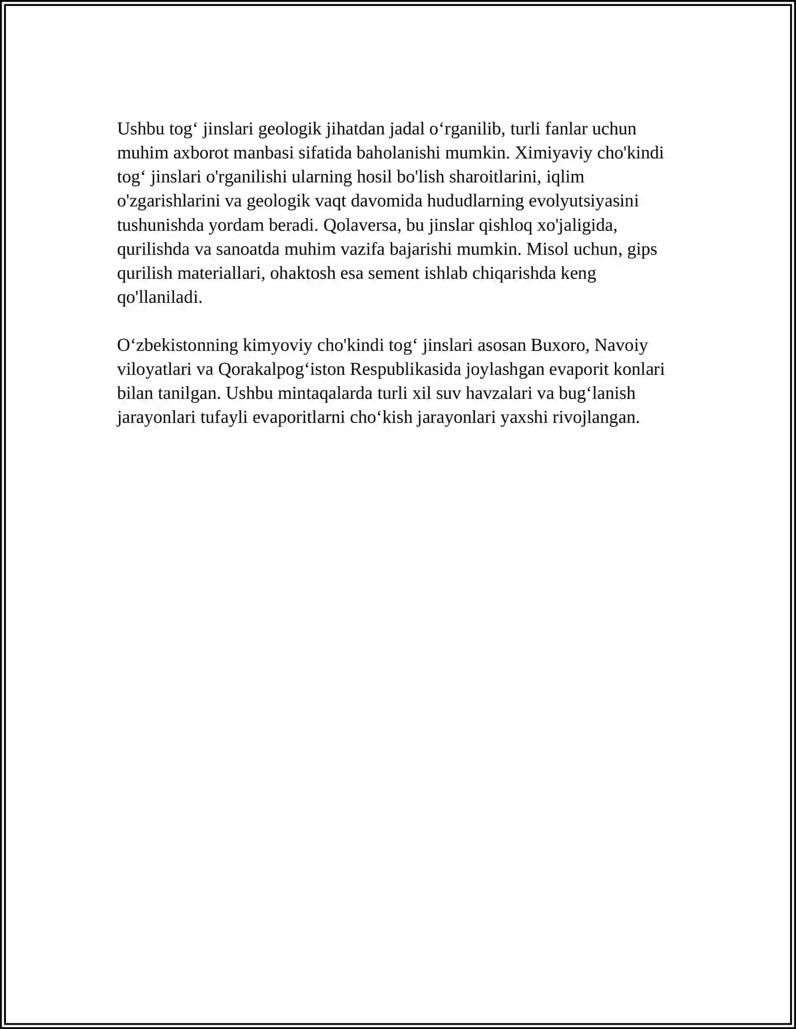 XIMIYAVIY CHO'KINDI TOG' JINSLARINI O'ZBEKISTON HUDUDIDA TARQALISHI 4