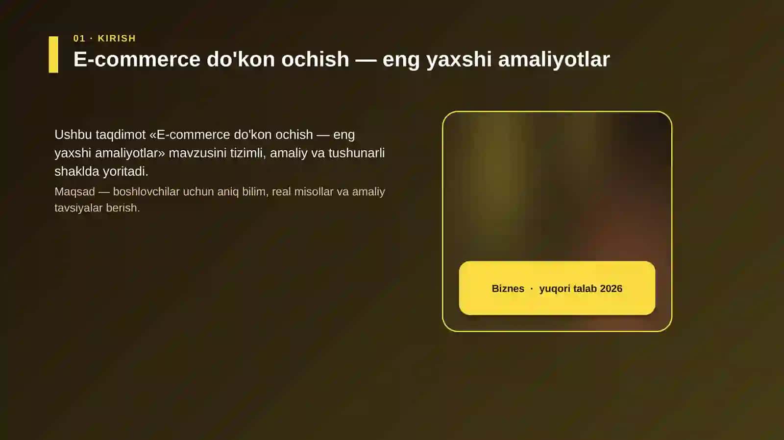 E-commerce do'kon ochish — eng yaxshi amaliyotlar 4