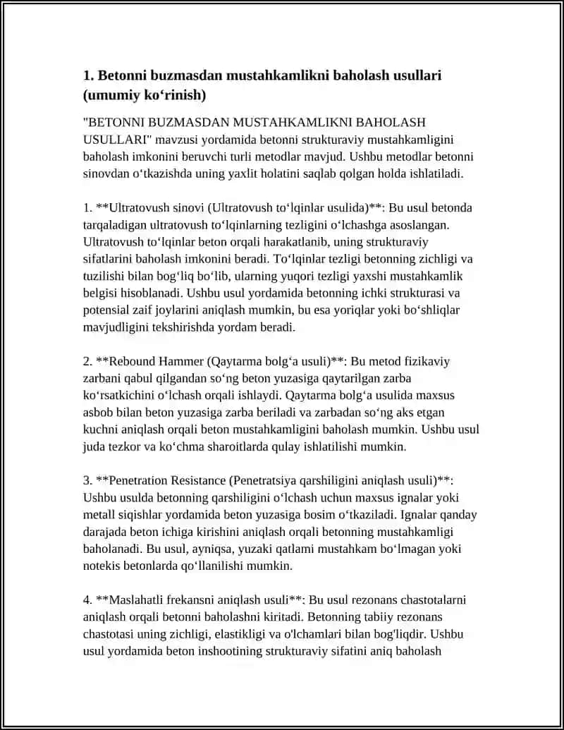 Ultratovush sinovi (Ultratovush to'lqinlar usulida) 4