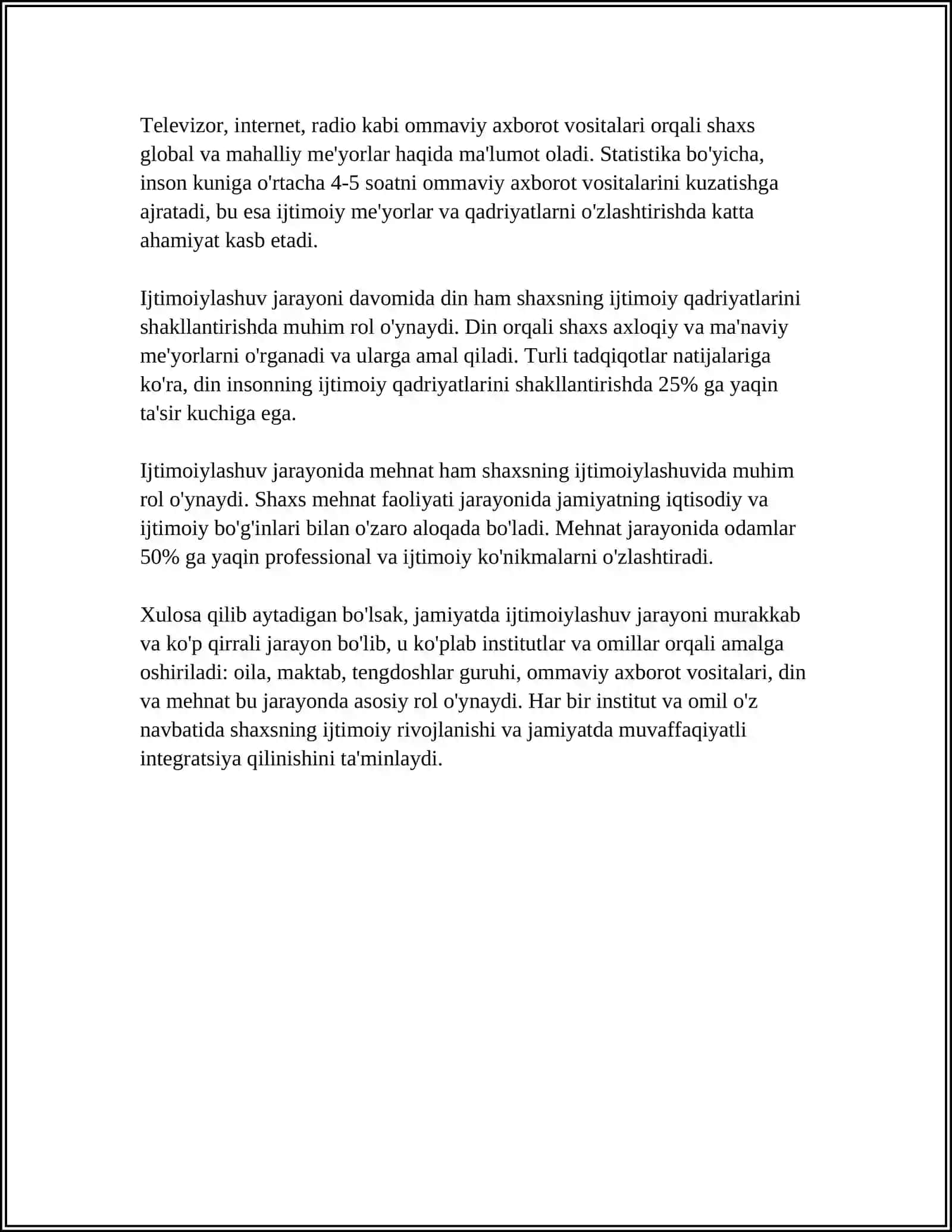 IJTIMOIYLASHTIRISHNING OMILLARI VA MEXANIZMLAR 4