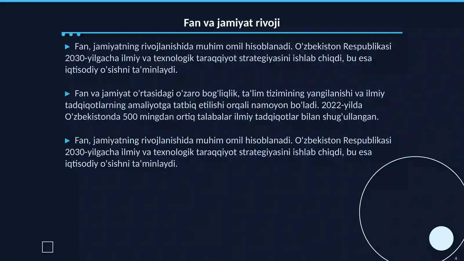 ILM - fan va tabiat markazi mavzu slaydniki 4