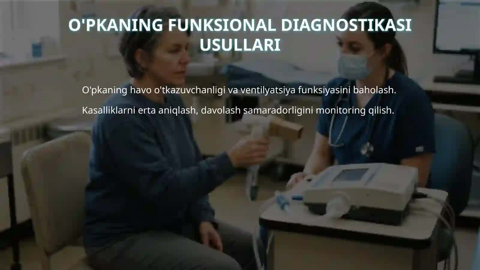 O'pkaning funksional tekshirish usullari : spirometriya, spirografiya, pnevmotaxometriya.Balg'amni tekshirish. 4