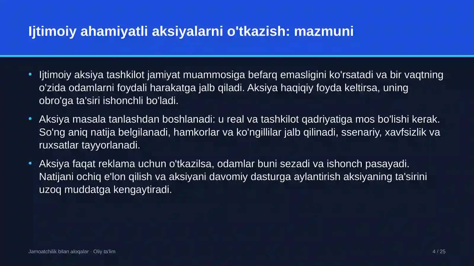 Ko'p qavatli uylar qurilishida ijtimoiy ahamiyatga ega aksiyalarni o'tkazish 4