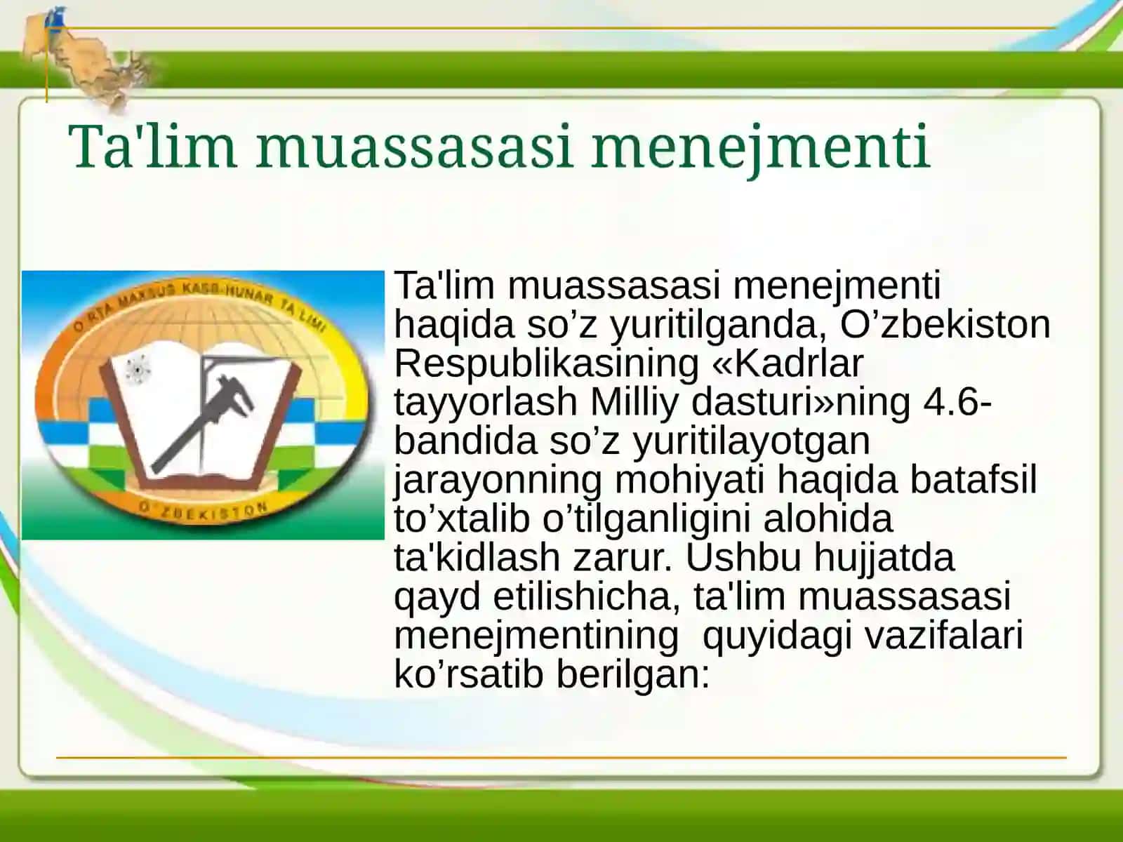 UMUMIY PEDAGOGIKA FANIDAN TAYYORLAGAN TAQDIMOTI 4
