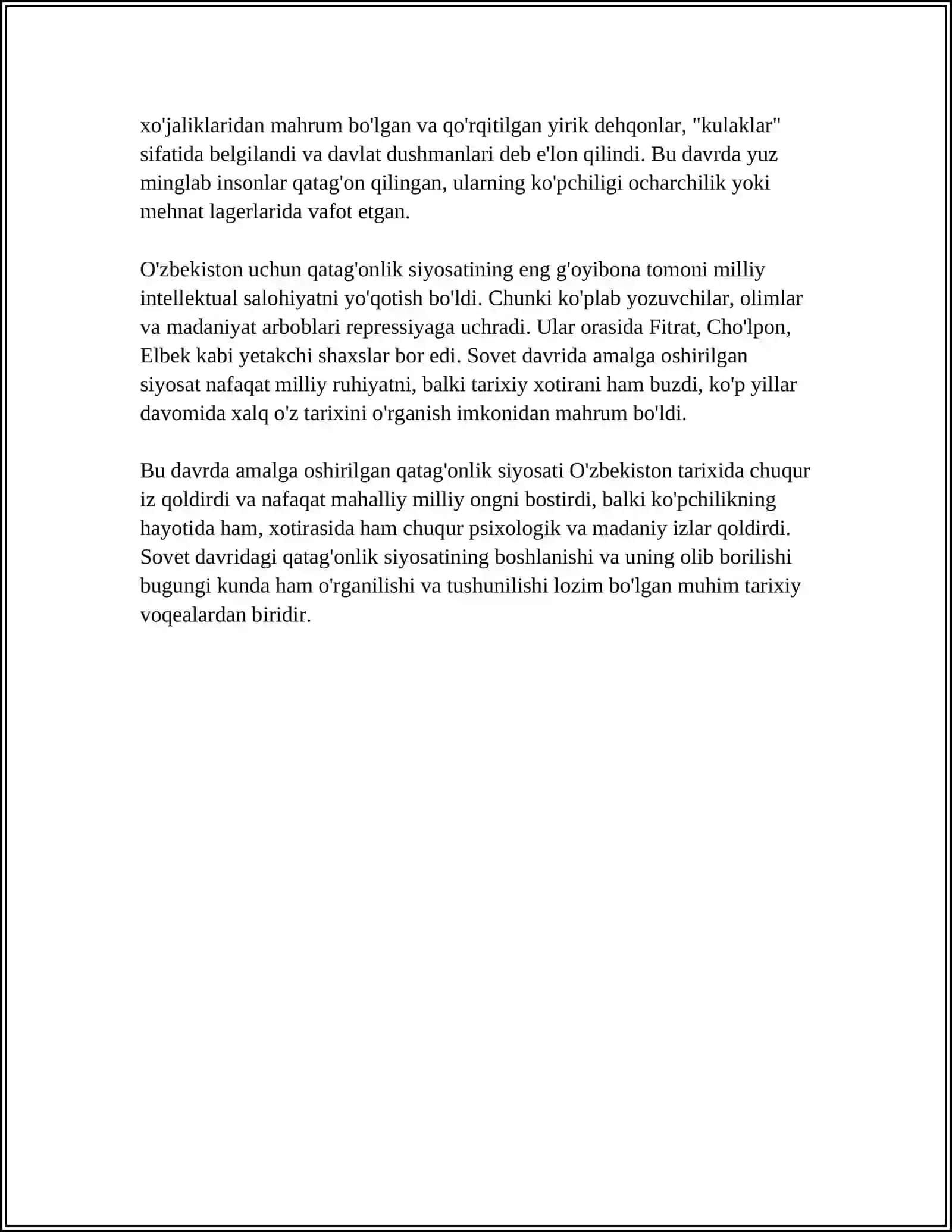 O'ZBEKISTONDA AMALGA OSHIRILGAN QATAG’ONLIK SIYOSATI 4