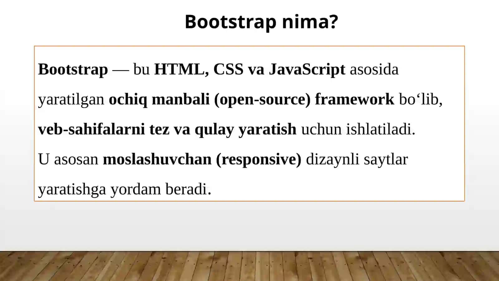 Bootstrap freymvork texnologiyasi 4