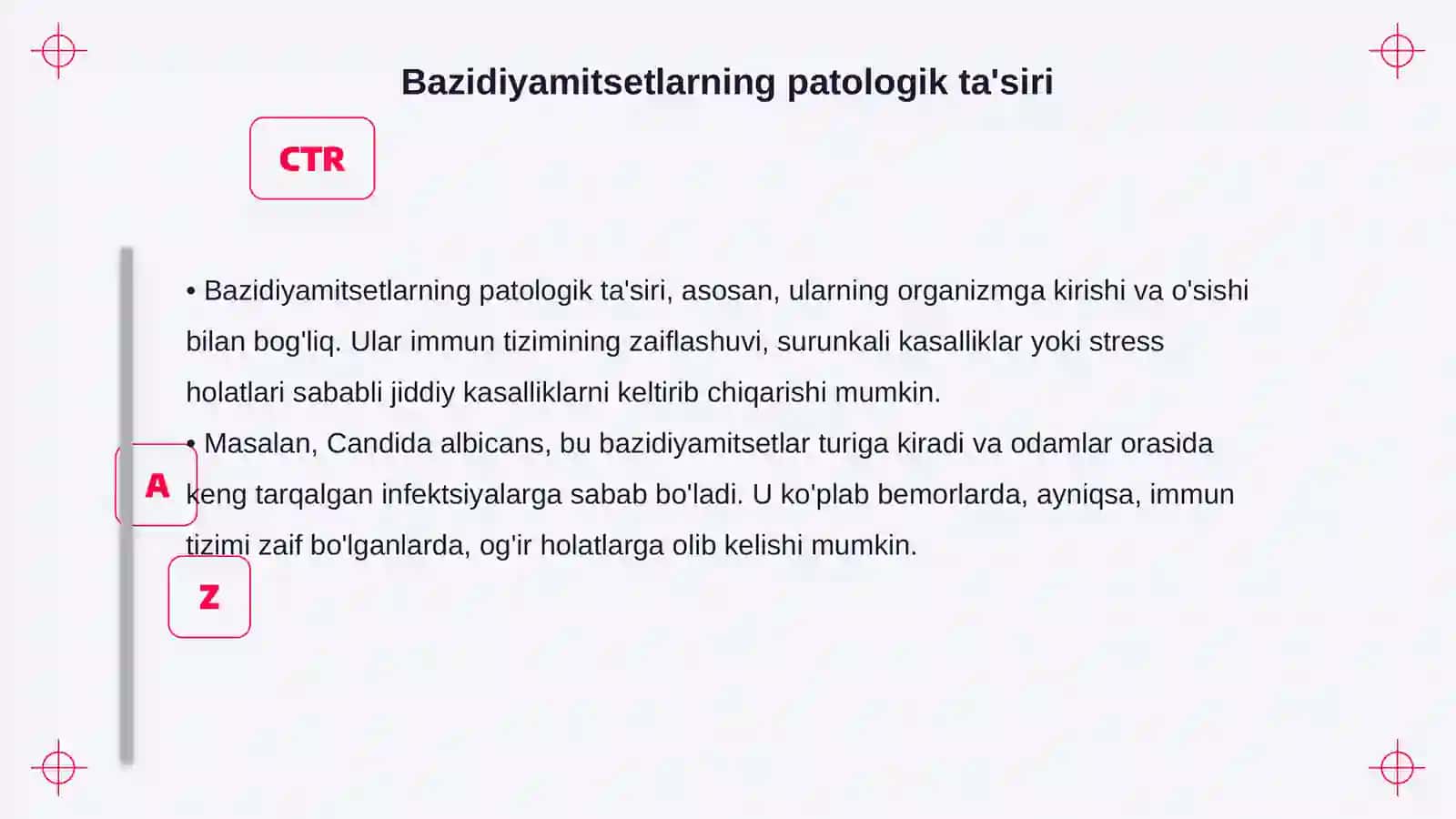 Bazidiyamitsetlar sinfi vakillari qoʻzgʻatuvchi kasalliklarni oʻrganish 4