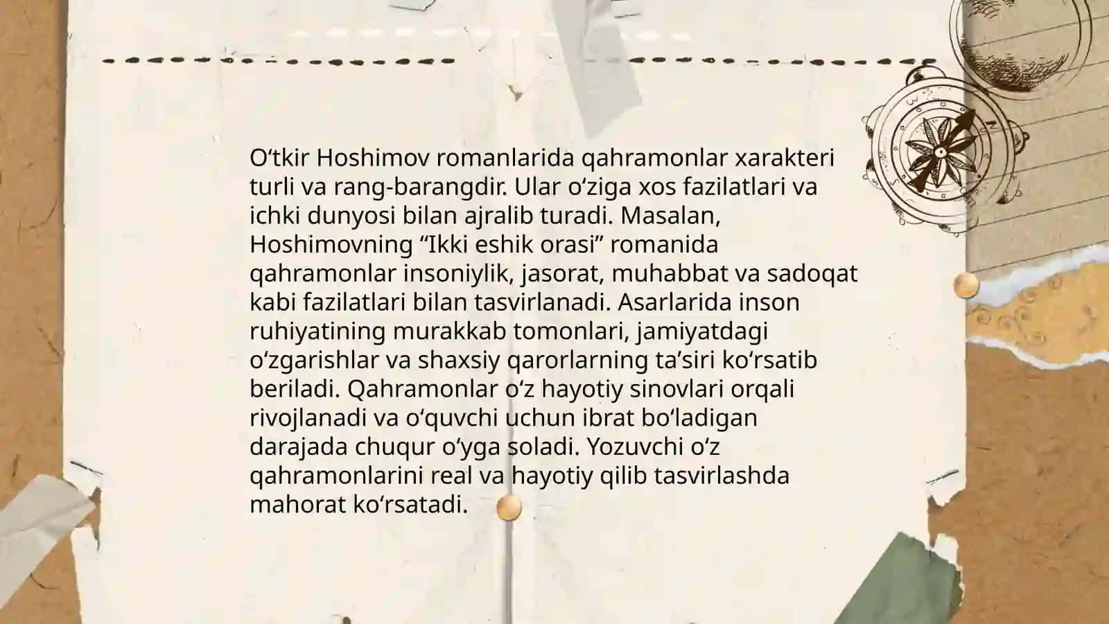 O'tkir Hoshimovning roman va qissalar badiiyati 4