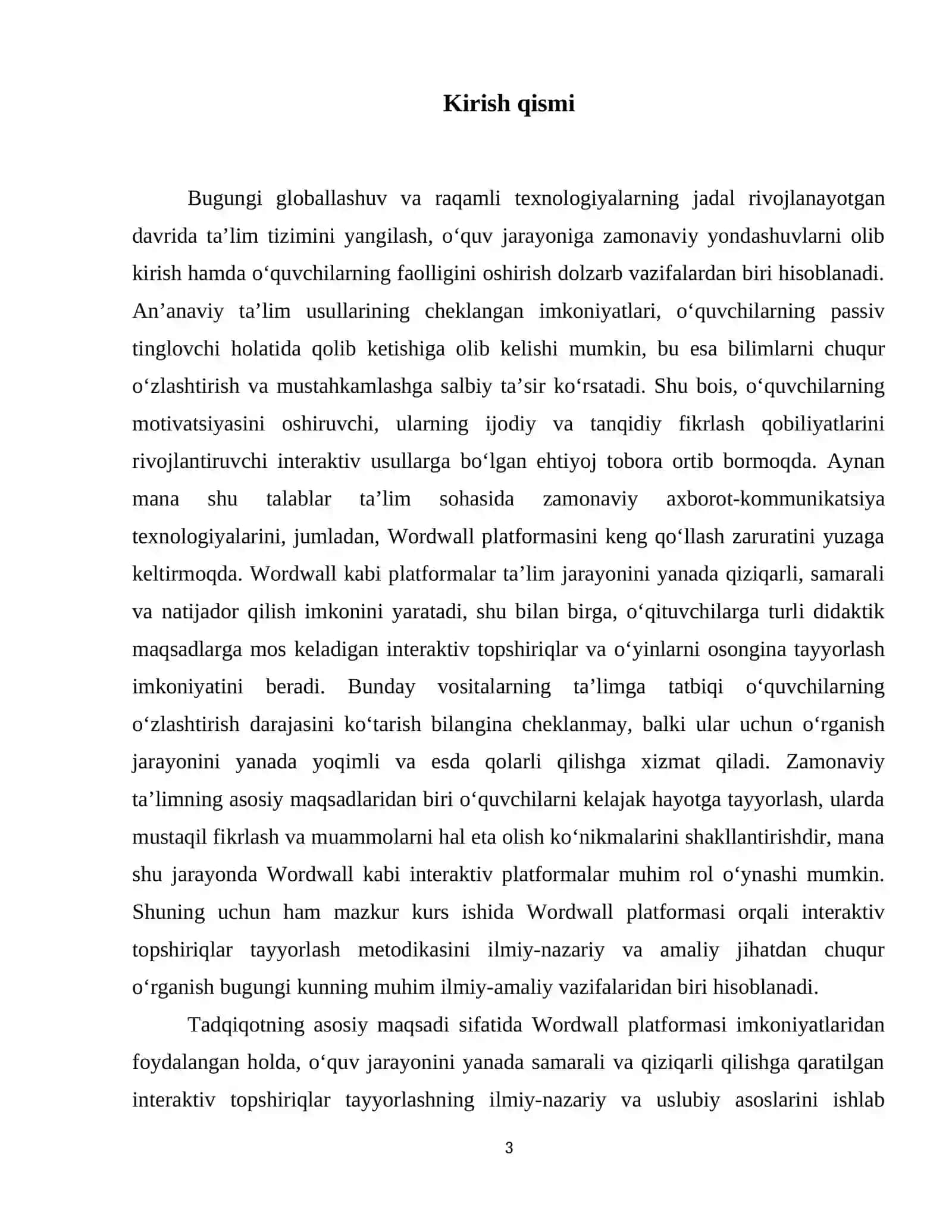 Wordwall platformalari orqali interaktiv topshiriqlar tayyorlash metodikasi 4
