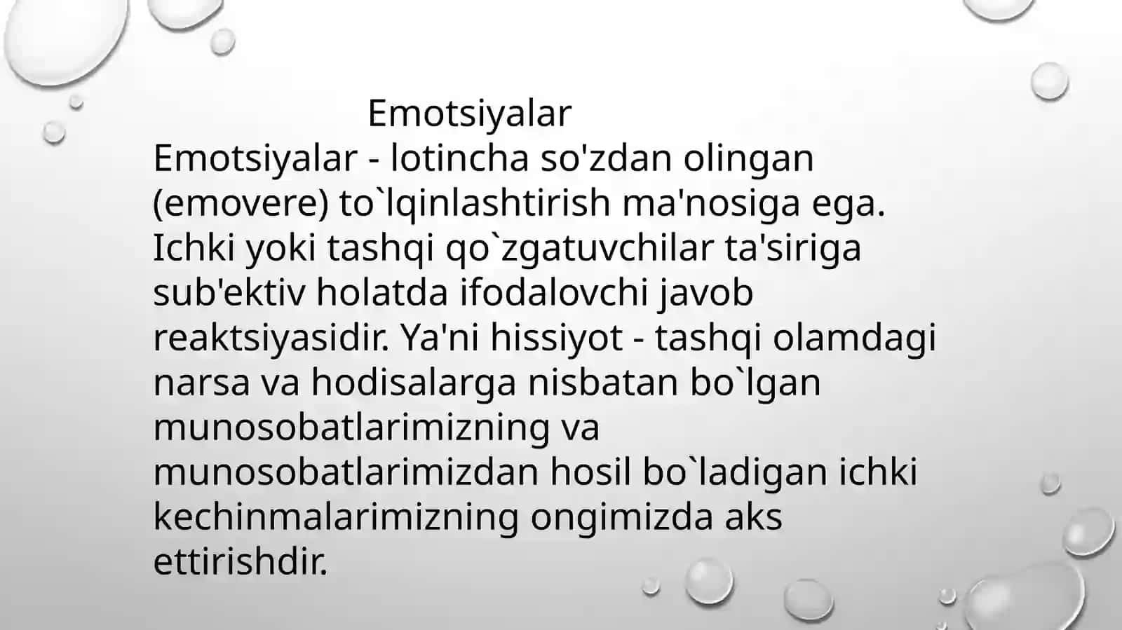 Emotsiyalar. Normadagi va patologiyadagi emotsiyalar 4