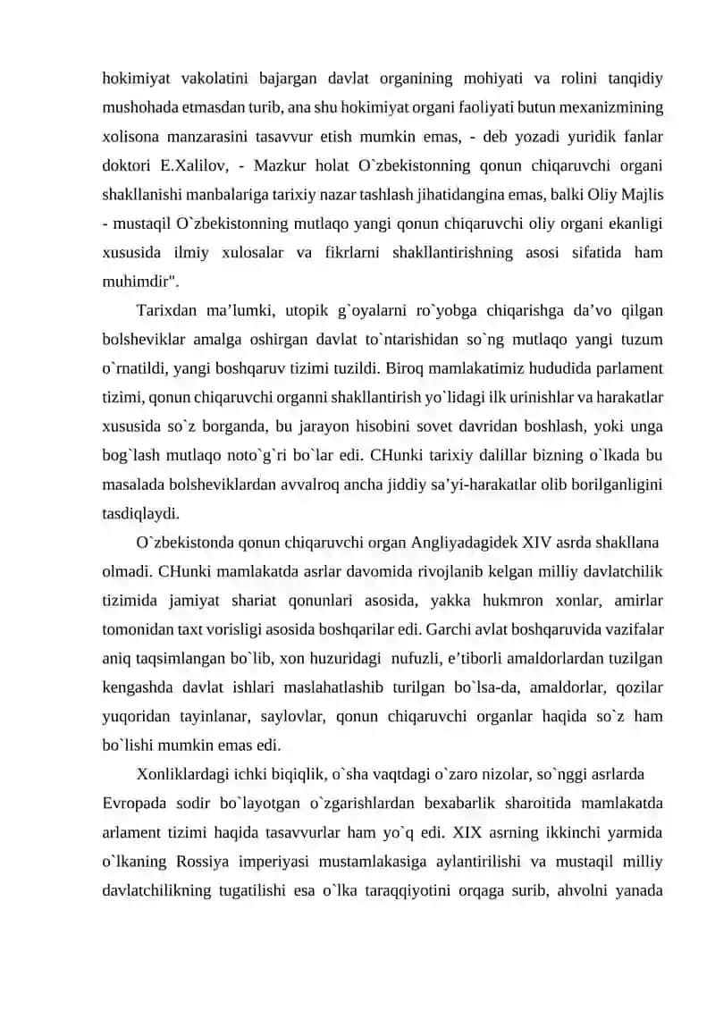 O`zbekistonda professional parlament tizimini shakllantirish 4