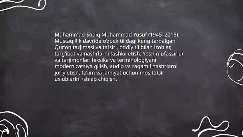 Mustaqillik yillarida Qur’onning o’zbek tiliga tarjima qilinishi va tafsirlari 4