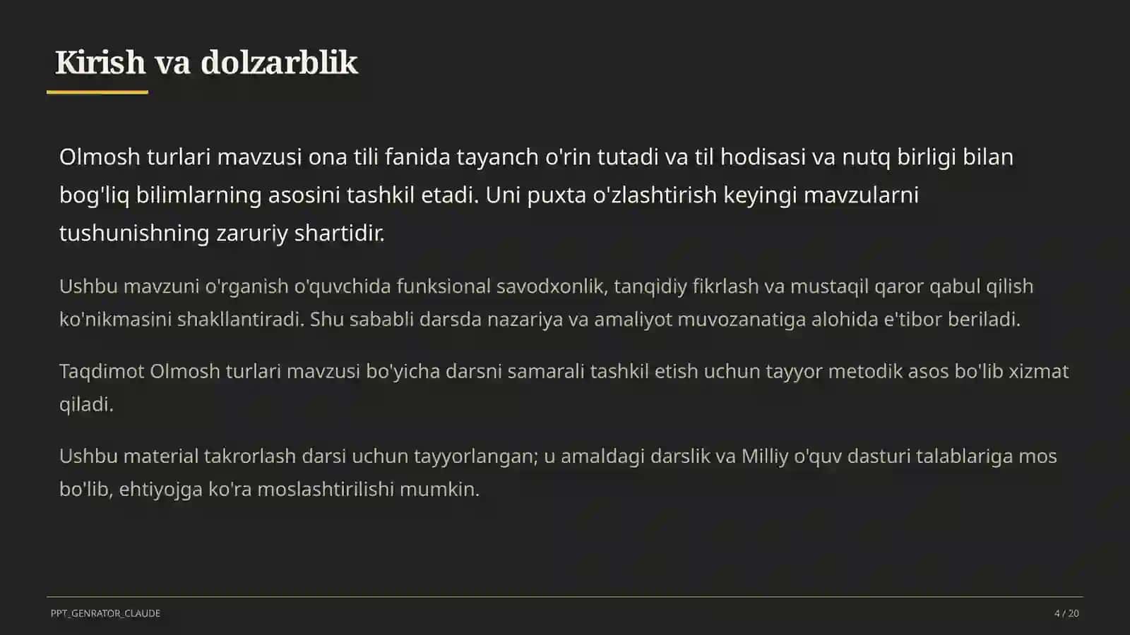 Olmosh turlari (6-sinf) 4