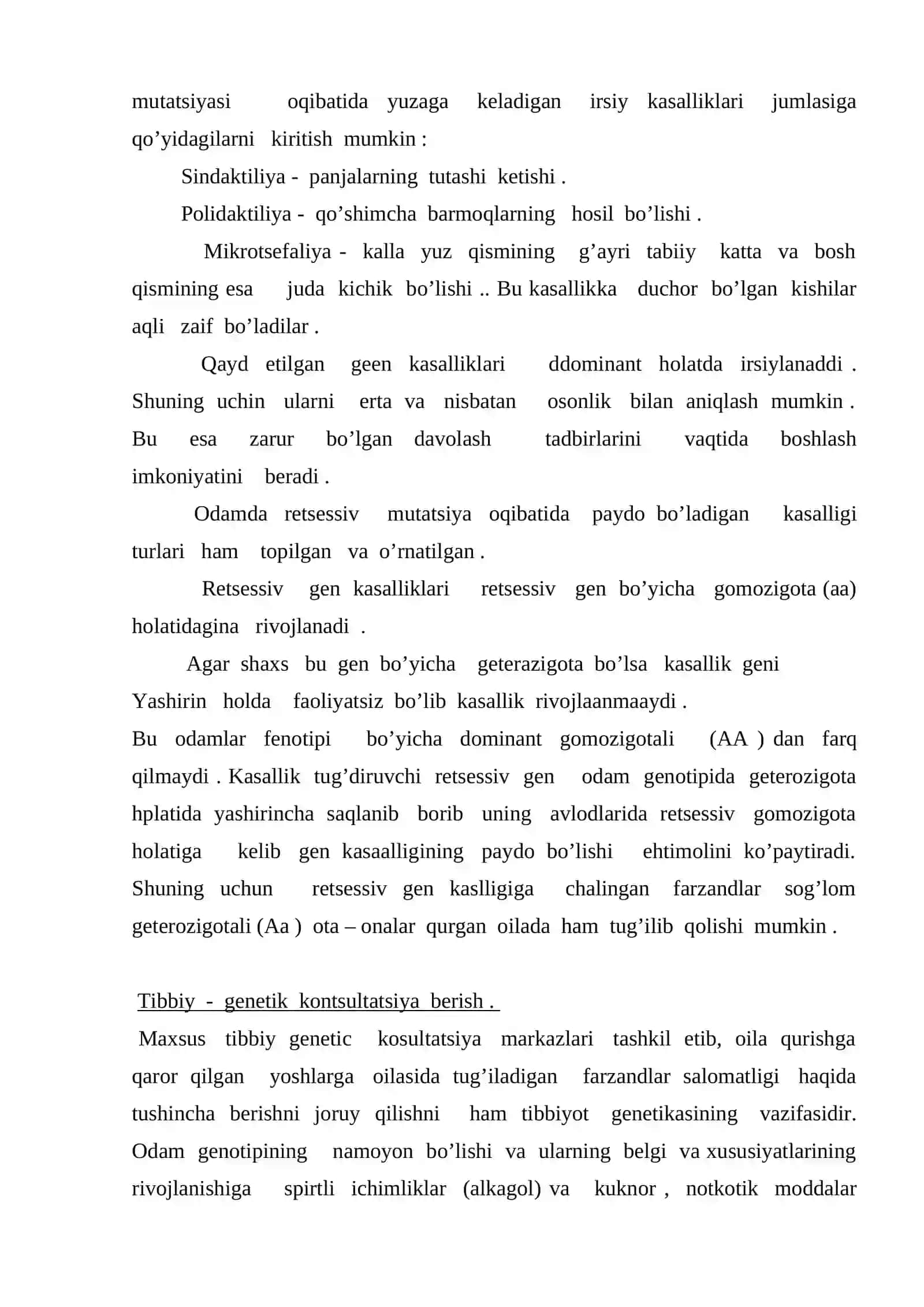 Patologiyada dominantlik va retsessivlik 4