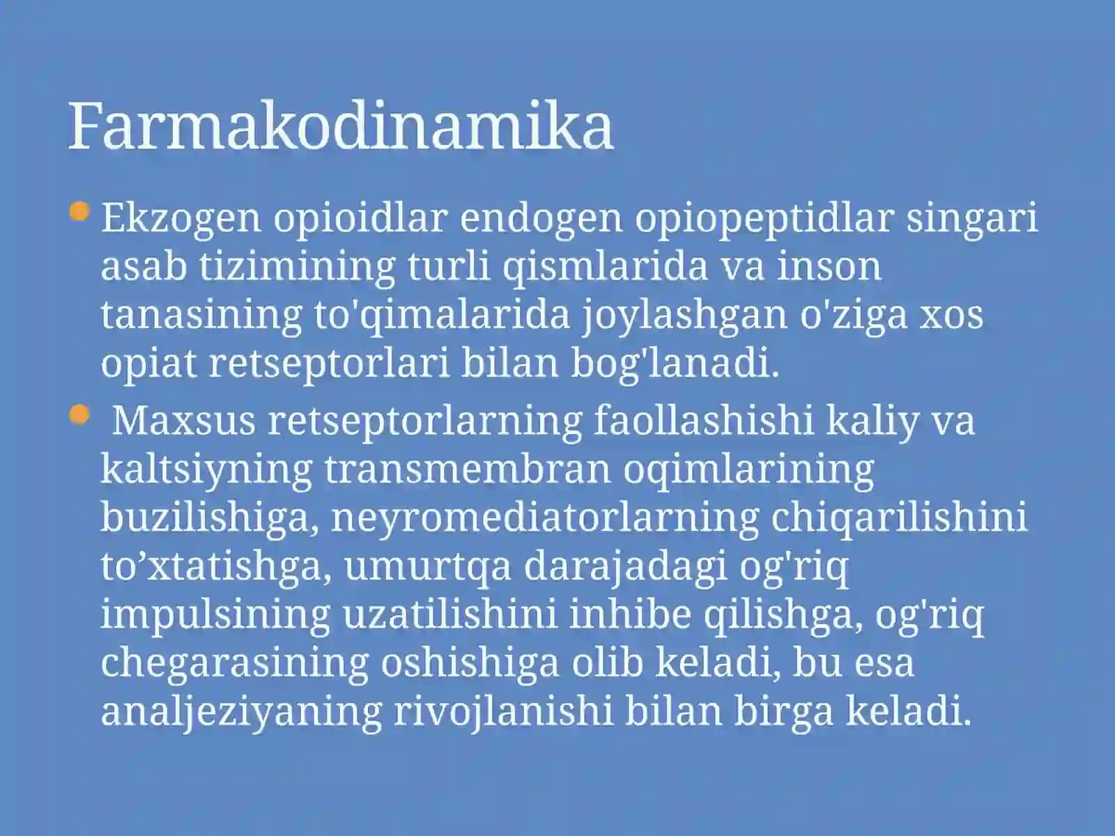 NARKOZ DORI VOSITALARINING KLINIKFARMAKOLOGIYASI 4