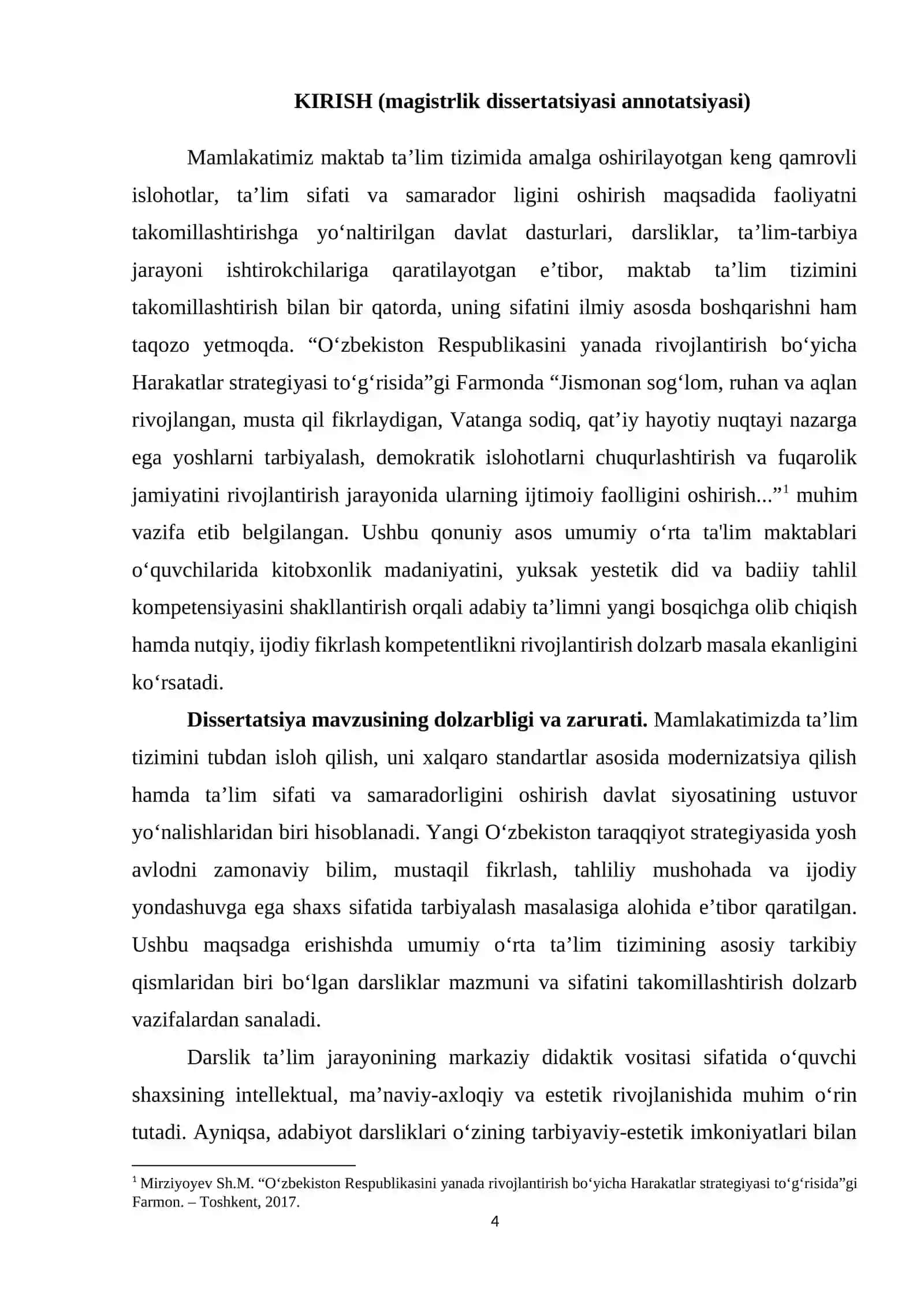 YANGI AVLOD ADABIYOT DARSLIKLARIGA QO‘YILADIGAN TALABLAR: MUAMMO VA YECHIMLAR TADQIQI 4