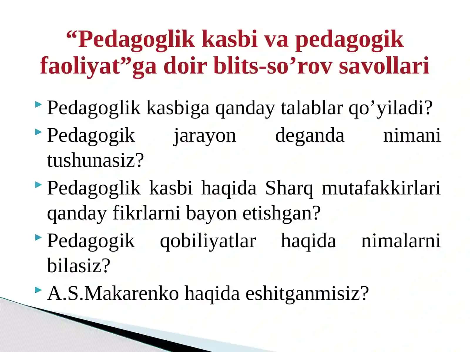 Pеdаgоgik mahorat 4
