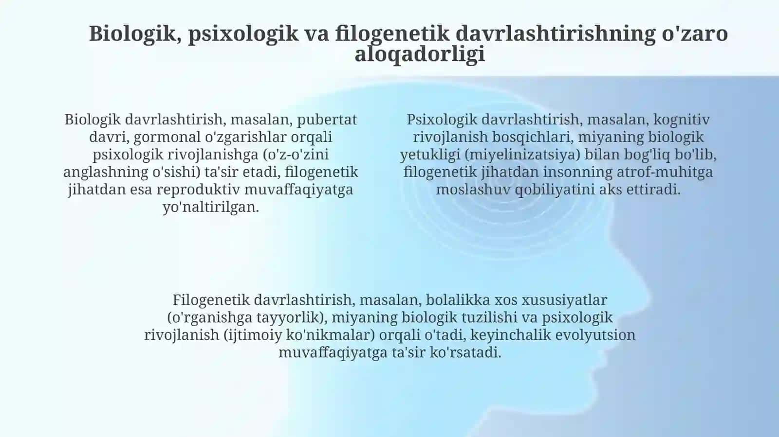 Ontogenetik taraqqiyotni davrlashtirish muammosi 4