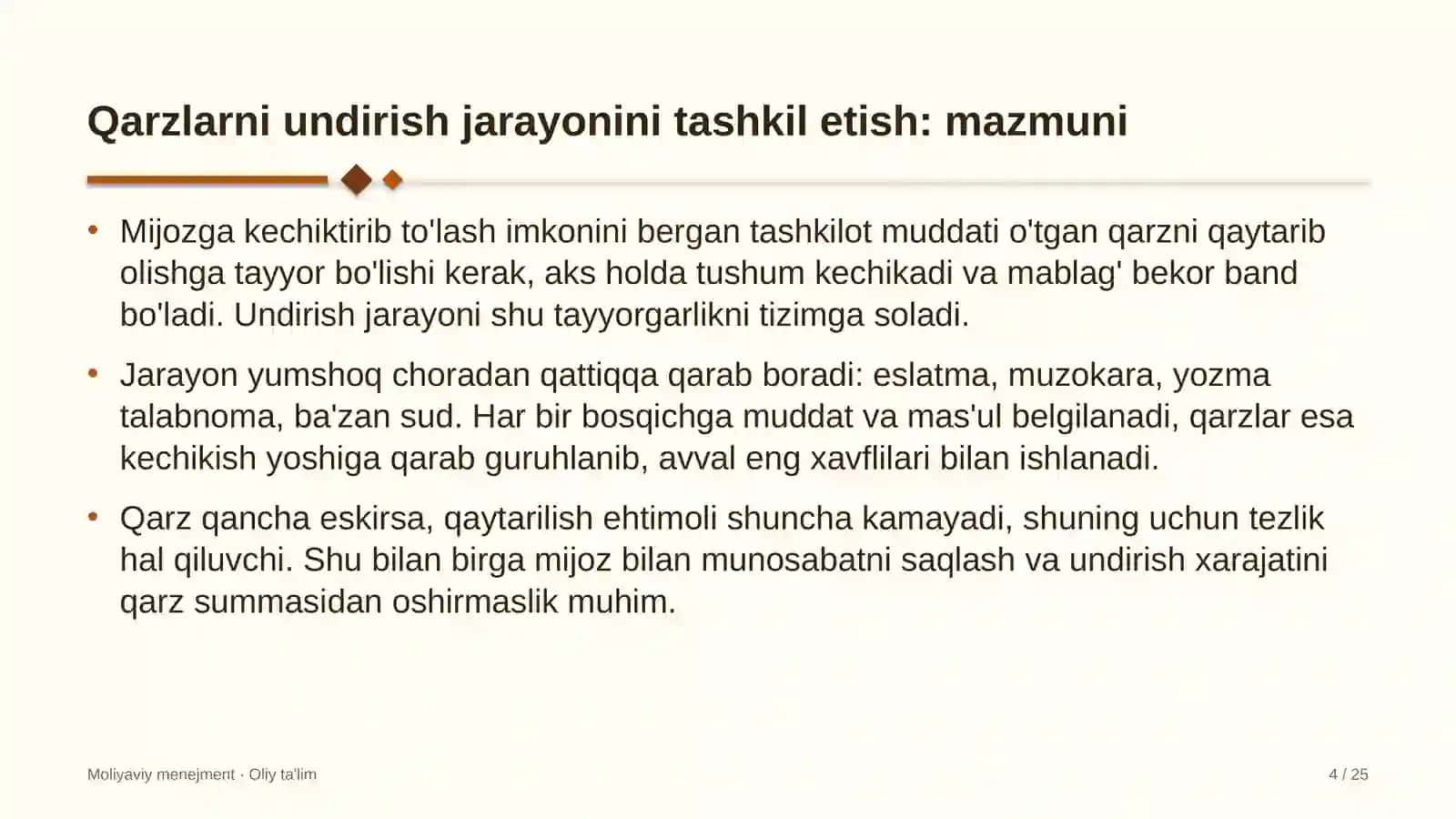 olimpiya zaxiralari kollejlarida qarzlarni undirish jarayonini tashkil etish 1858 4