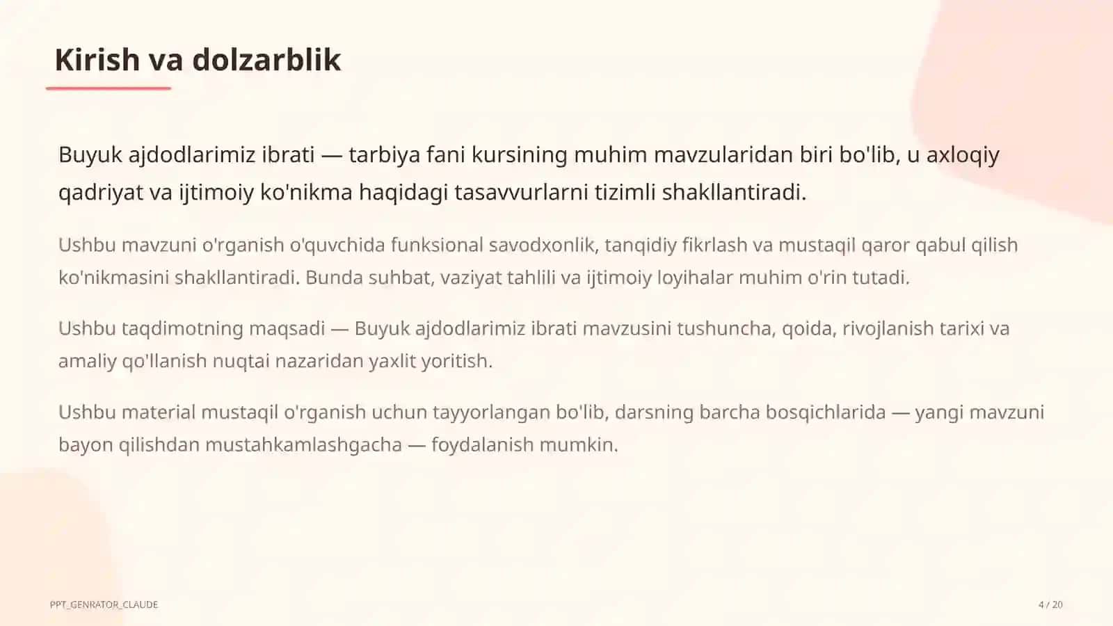 Buyuk ajdodlarimiz ibrati (6-sinf) 4
