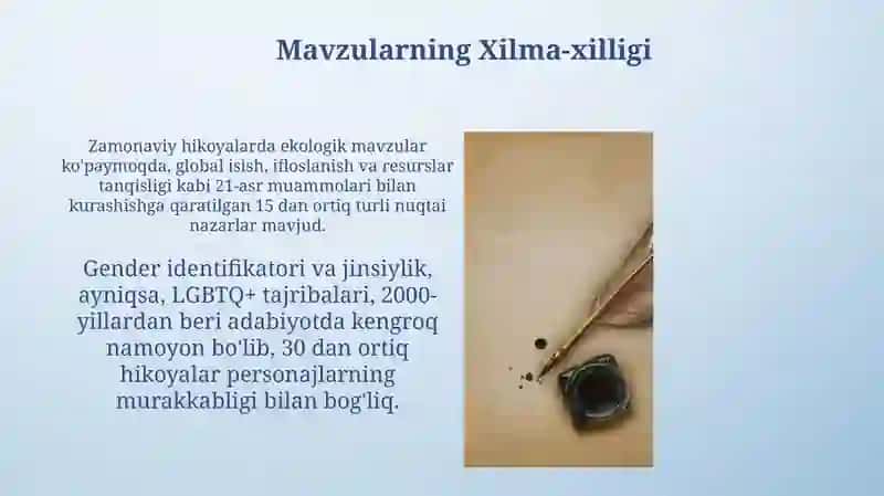 Zamonaviy hikoyalar 4