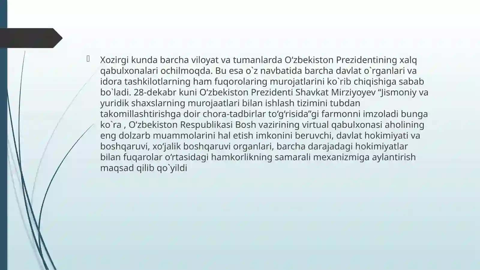 Virtual qabulxonalar jamiyatni demokratlashtirish me'zoni 4