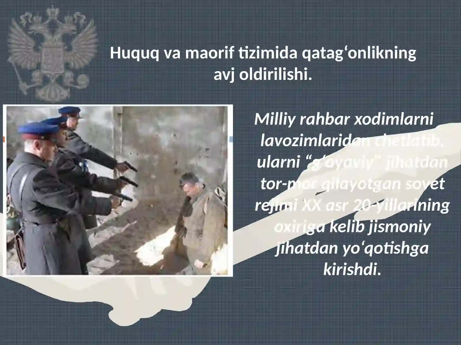 Huquq Vama O' Riftizimi va Qatag'onlik 4