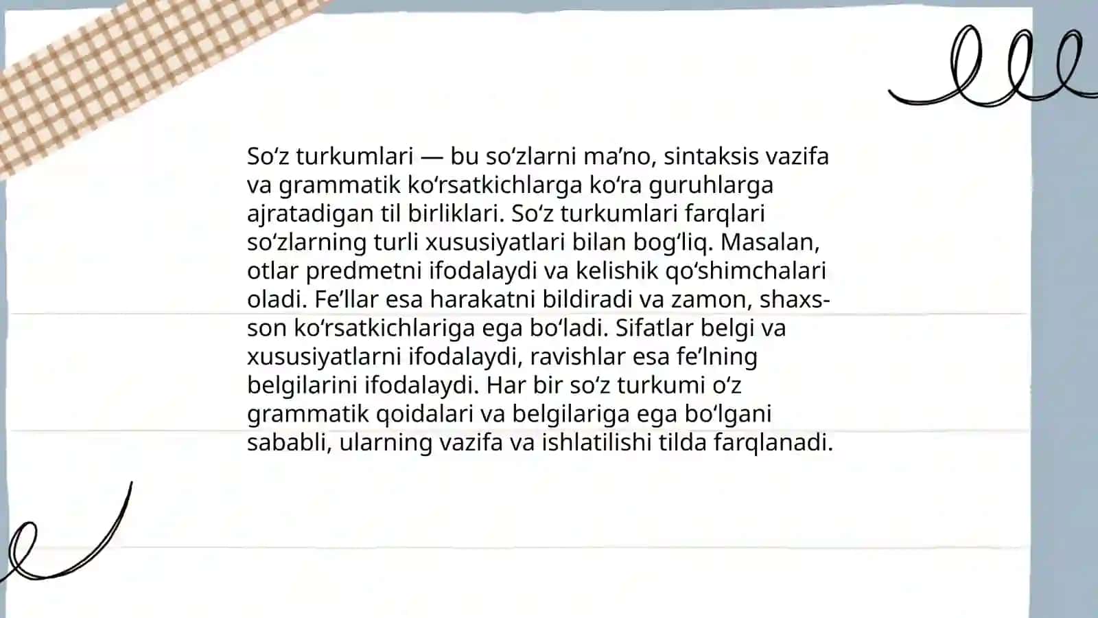 So‘z turkumlari o‘xshashliklari 4