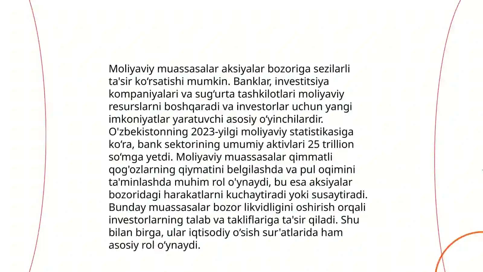 O'zbek aksiyalar bozorining rivojlanishidagi institutsional investorlardan foydalanish imkoniyatlari 4