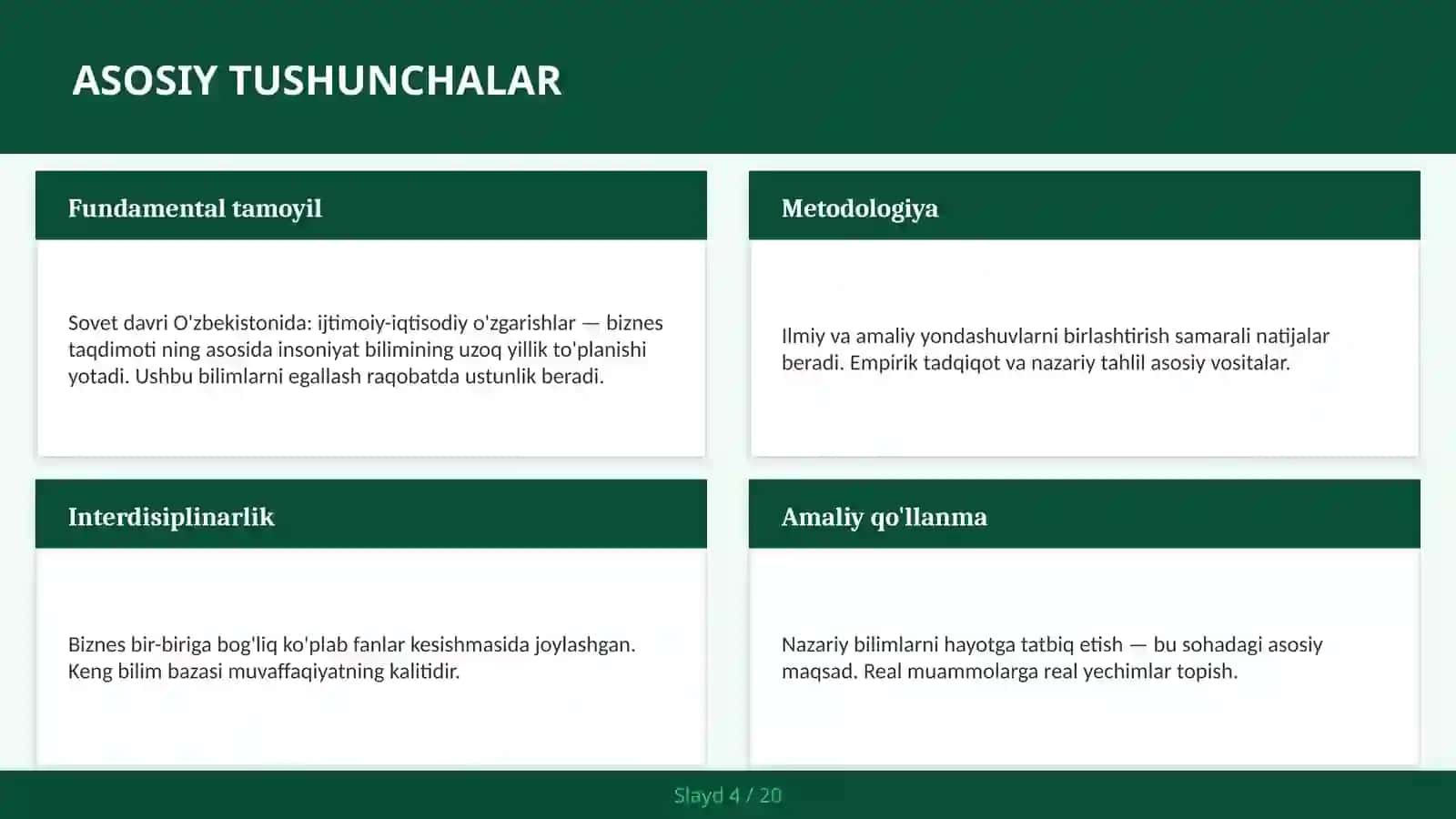 Sovet Davri O'zbekistonida: Ijtimoiy-iqtisodiy O'zgarishlar — Biznes Taqdimoti 4