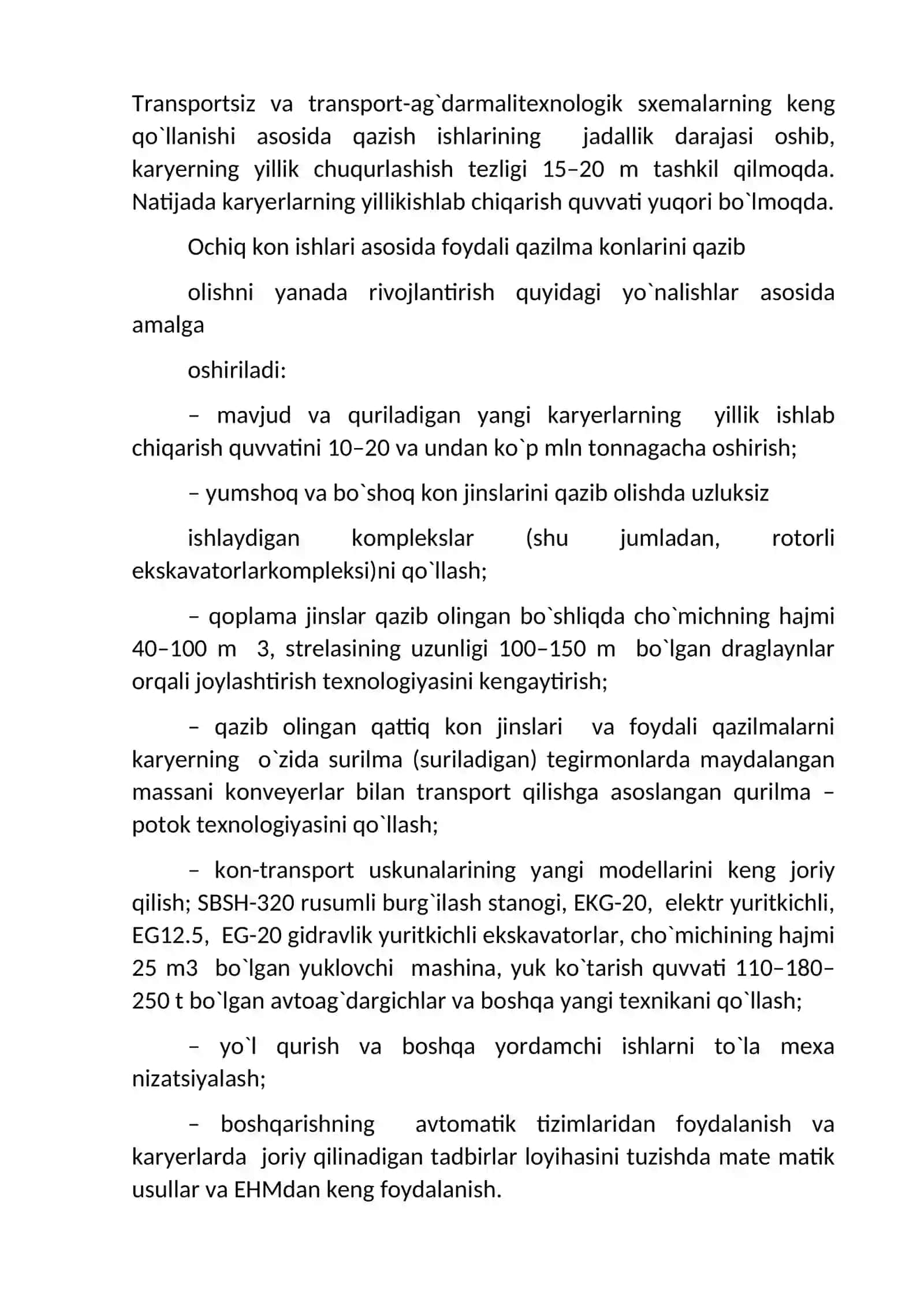 OCHIQ KONCHILIK ISHLARINING XAVFSIZLIGINI TAMINLASH 4
