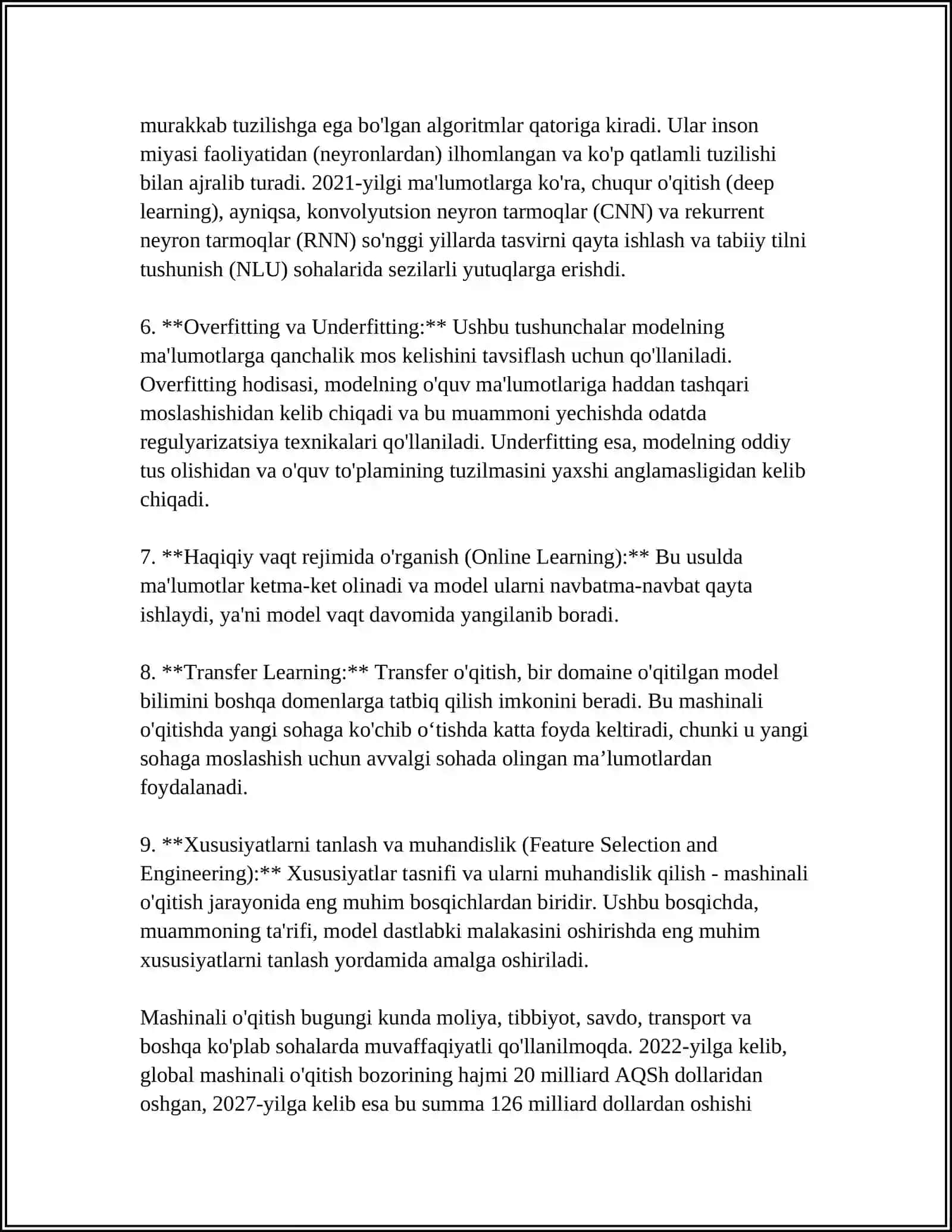 MASHINALI O’QITISHI VA MA’LUMOTLAMI INTEKLEKTUAL TAHLILI 4