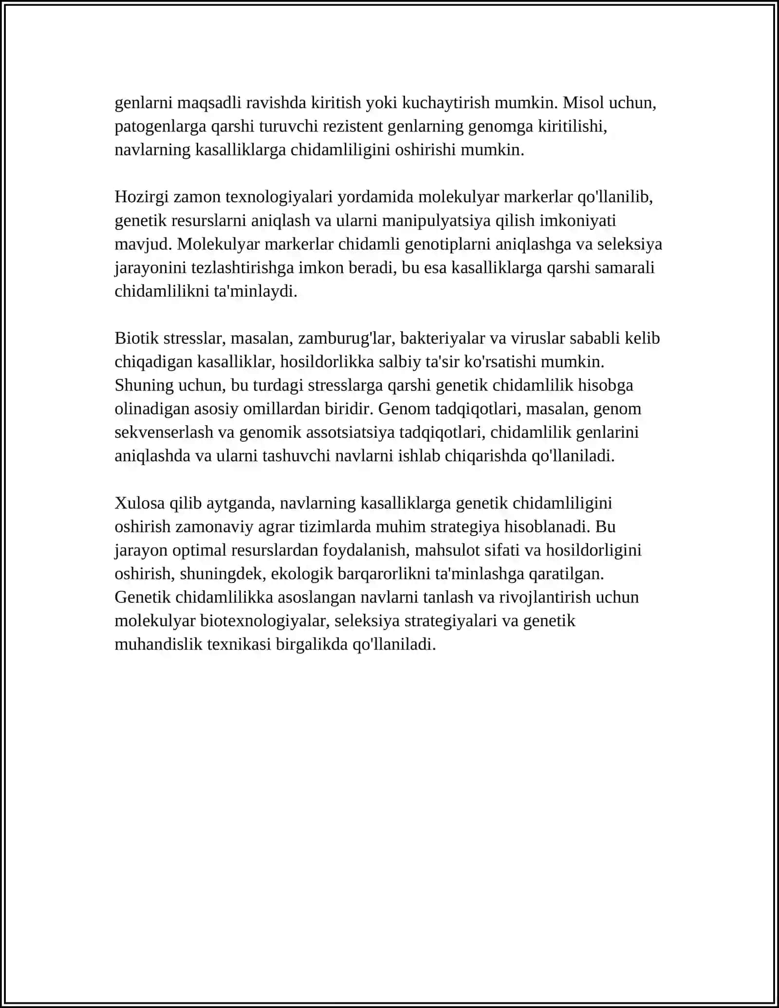 NAVLARNING KASALLIK VA ZARARKUNANDALARGA CHIDAMLILIGI 4