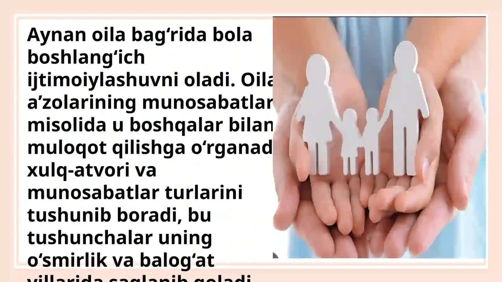 OILAVIY MUHIT VA OILAVIY MUNOSABATLARNING BOLA XULQIGA TA`SIRI 4
