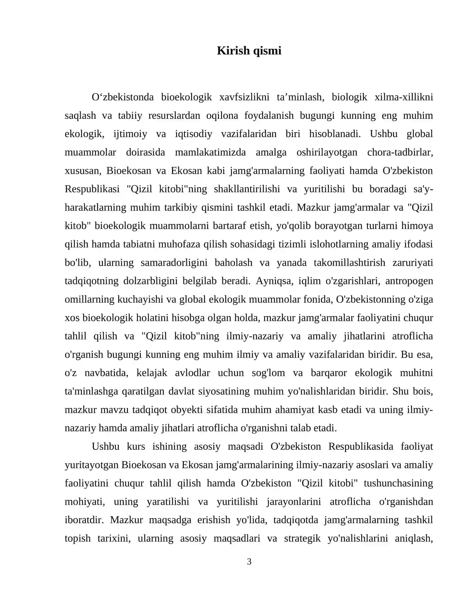 Oʻzbekistonda " Bioekosan" va "Ekosan" jamgʻarmalari faolyati " Qizil kitob" haqida tushuncha. 4