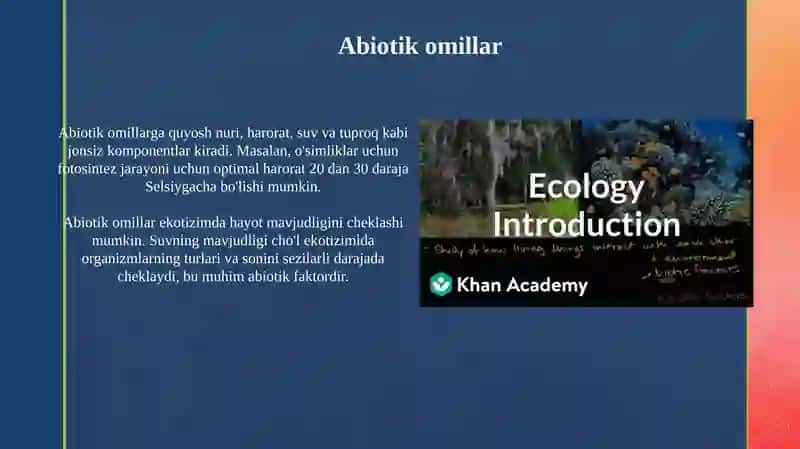 Ekologik omillar.Biotik aloqa turlari 4