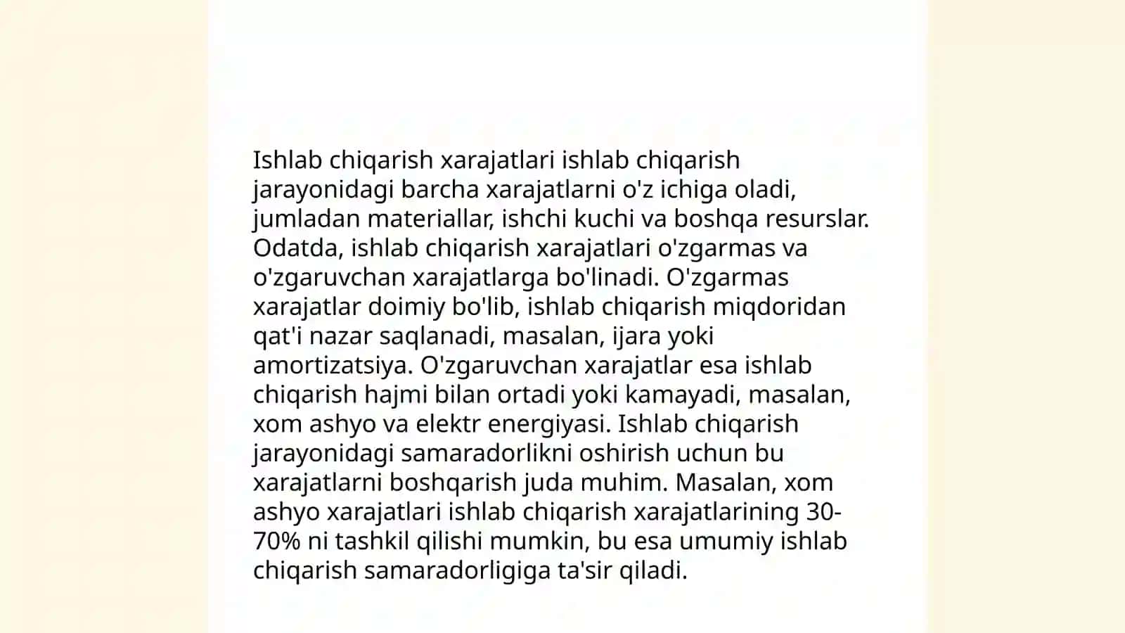 Taklif tushunchasi taklif miqdoriga tasir qiluvchi tushunchalar 4